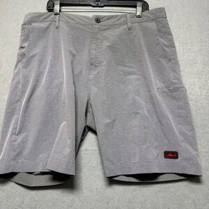 Pelagic Mako Hybrid Shorts Mens 38x9 Gray Fishing Board Shorts Quick Dry Stretch